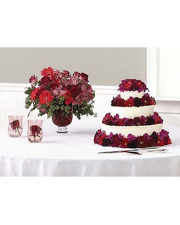 Red & Burgundy Cake Decorations